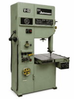 Dake-Johnson V-16 vertical band saw seen from the front right