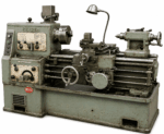 Reiden conventional horizontal lathe, full view with bed, carriage and tailstock